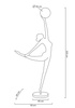 MOOSEE lampa podłogowa HUMAN BALLERINA włókno szklane