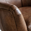 Bristol Swivel Chair Brown Leather 700x810x950mm