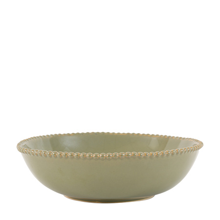 Organic Beaded Pasta Bowl Olive (4pk) 220x55mm