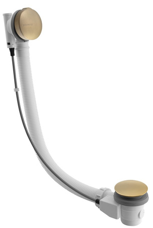 Zestaw odpływowy z korkiem automatycznym, długość 575mm, korek 72mm, złoty mat