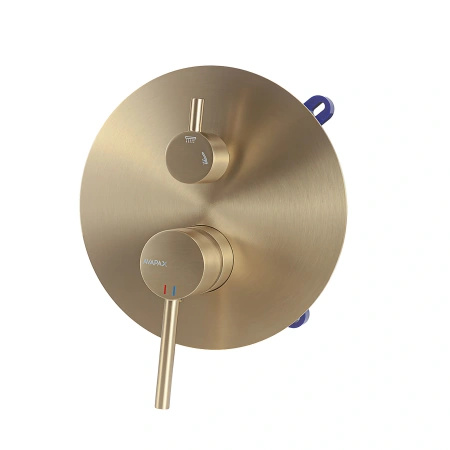 Bateria prysznicowo wannowa podtynkowa dwufunkcyjna, złota