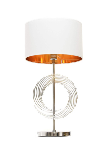 GLAMOUR LAMPA NOCNA BIAŁO-CHROMOWANA DELARI