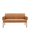 Stratford 2 Seater Sofa Brown Leather 1500x725x800