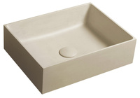 FORMIGO umywalka betonowa nablatowa, 47,5x36,5cm, żółty mat