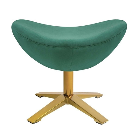 Podnóżek EGG SZEROKI VELVET GOLD ciemny zielony.18 - welur, podstawa złota