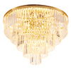 Plafon sufitowy SPLENDORE 80 cm - złoty, kryształowy glamour