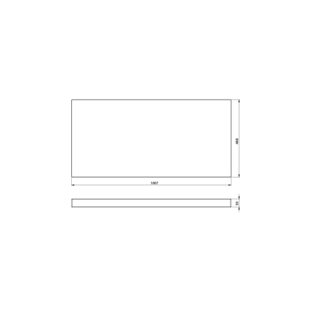 AVICE blat pod umywalkę 100,7x48,8cm, grubość 5cm, dąb Rover