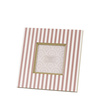 Stripe Photo Frame Olive & Fawn 4x4in (2pk)