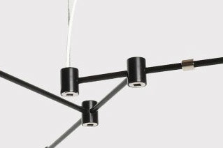 Lampa wisząca ASTRONOMY-3, 175 cm - czarna