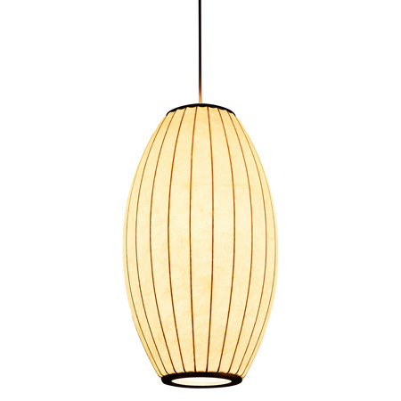 Lampa wisząca SILK BARREL biała 60 cm - nowoczesna i minimalistyczna