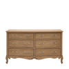 Chic 6 Drawer Chest Weathered 1470x510x827mm
