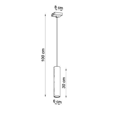 Lampa wisząca LAGOS 1 czarny