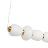 Lampa wisząca BRILLA-6, 125 cm - LED, złota, nieregularne białe kule