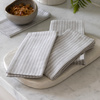 Woven Striped Napkin Grey (4pk) 450x450mm