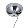 Lampa wisząca DOME nowoczesna, geometryczna z chromowanymi detalami 80 cm