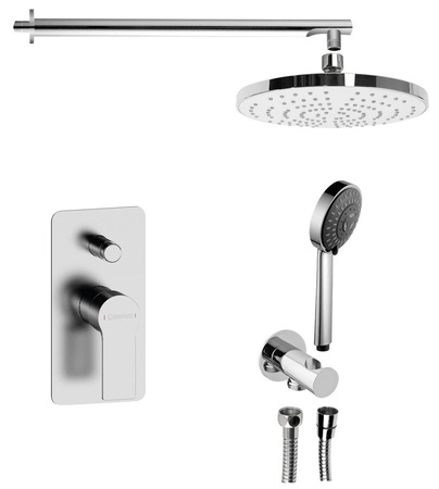 PAX zestaw natryskowy podtynkowy z baterią podtynkową, 2 wyjścia, chrom