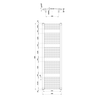 ORBIT grzejnik z podłączeniem bocznym 450x1680 mm, biały