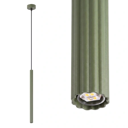 Lampa wisząca ARCHE 1 zielona oliwka