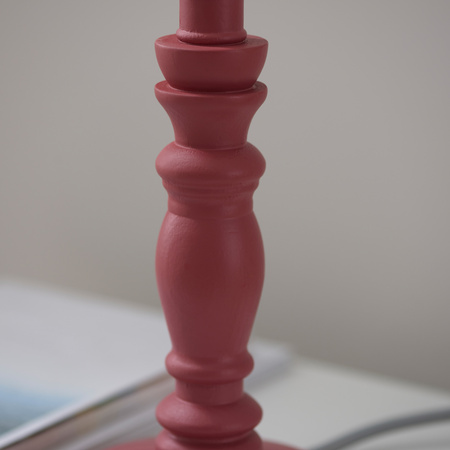 Bibury Table Lamp Base Satin Pink Clay Paint