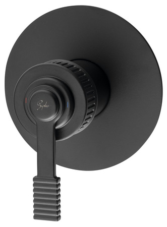 VERSI bateria prysznicowa podtynkowa, 1 wyjście, czarny mat