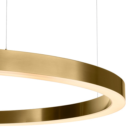 Lampa wisząca CIRCLE 120 cm - LED, ring mosiądz szczotkowany