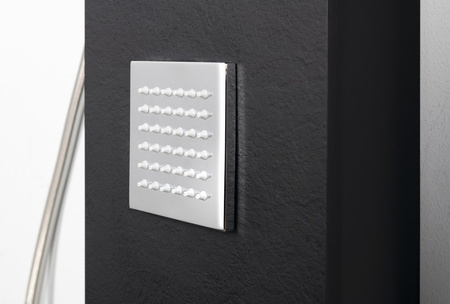 SPIRIT SQUARE panel prysznicowy z baterią termostatyczną 250x1550mm, czarny