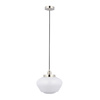 Camberley 1 Pendant Light Bright Bickel Opal Glass