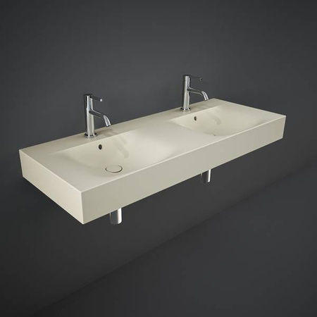 DES Umywalka podwiesz.nablat.121x46cm z otworem beżowy mat 