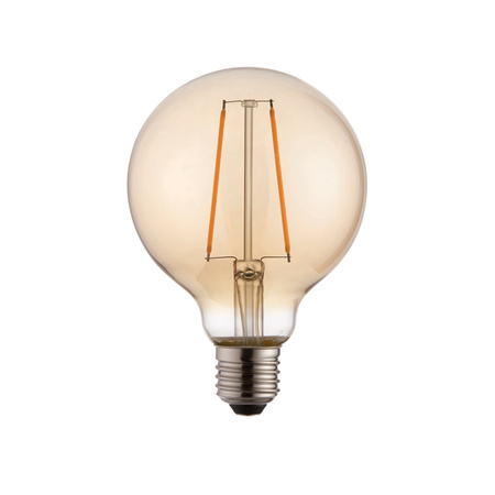 E27 LED Filament Globe 135x95mm Amber 2W
