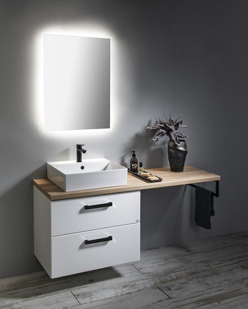 VEGA szafka umywalkowa 82x67,6x43,6cm, 2 szuflady, biała