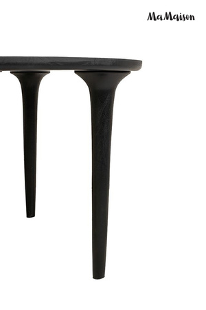 MaMaison stół jadalniany LAMINAR 120      czarny / drewno