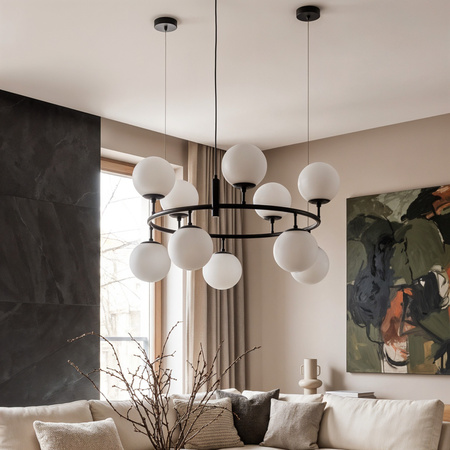NOWOCZESNA LAMPA WISZĄCA CZARNO-BIAŁA CEREDO NEO W10