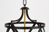 LAMPA WISZĄCA LOFT CZARNO-MOSIĘŻNA ASTILA W3