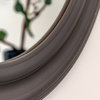 Suffolk Round Mirror Charcoal 600x25x600mm