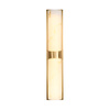 Lampa ścienna MURO LED 66 cm - biały alabaster, złote detale