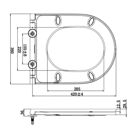 FEIN deska WC SLIM, Soft Close, Easy Take, biały