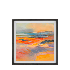 Obraz w ramie „Blazing” – pomarańczowy, 92 × 6 × 92 cm