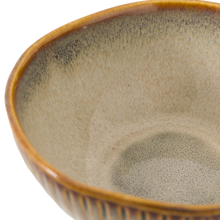 Organic Ridged Bowl Stone (4pk) 160x70mm
