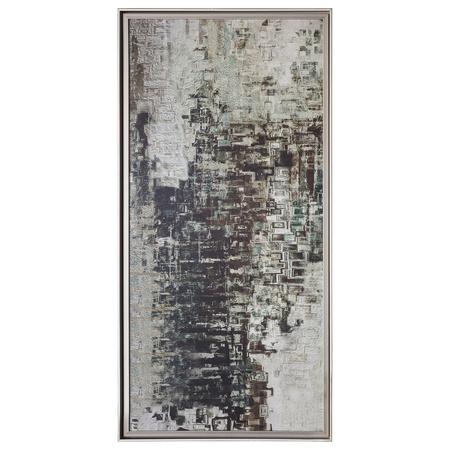 Vapour Abstract Framed Art 615x50x1220mm