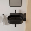 OVO M+ umywalka nablatowa/wisząca - prawa, 55 x 38 cm, black lava mat