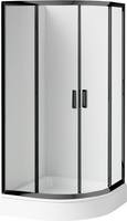 Kabina prysznicowa z brodzikiem półokrągła 80 cm