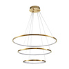 Lampa wisząca CIRCLE SLIM 40+60+80 cm - LED, ring złoty potrójny