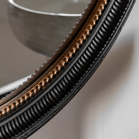 Pisa Round Mirror Black 800x40x800mm