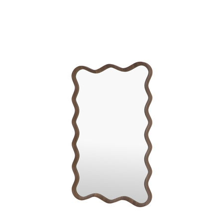 Wiggle Mirror Walnut 600x30x900mm