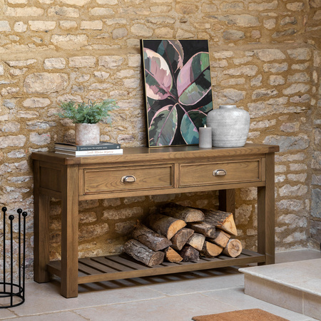 Hardwick 2 Drawer Console Table 1480x440x800mm