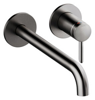 Iris Iris Zestaw elementów 250 mm zewnętrznych z wylewką podtynkowej baterii umywalkowej (Szczotkowany grafit)