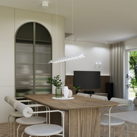 Lampa wisząca BISCUIT biała LED 4000K