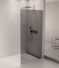 ARCHITEX zestaw do mocowania szkła podłoga-ściana, 1615x2105mm, polerowany aluminium