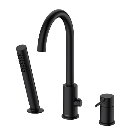 Bateria wannowa 3-otworowa, czarna