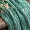 Nalu Knitted Herringbone Throw Green 1300x1700mm